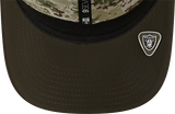 Men's Las Vegas Raiders New Era Green 2025 Salute To Service Sideline 9SEVENTY Trucker Adjustable Hat - Pro Jersey Sports