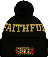 San Francisco 49ers New Era NFL Rivalry Black Cuffed Pom Knit Hat - Pro Jersey Sports