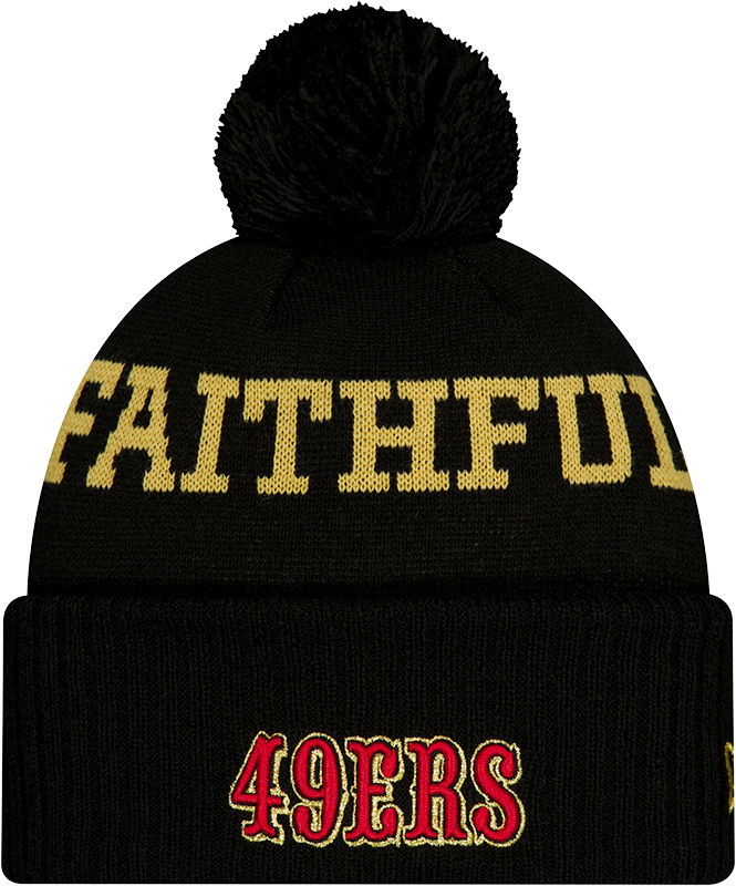 San Francisco 49ers New Era NFL Rivalry Black Cuffed Pom Knit Hat - Pro Jersey Sports