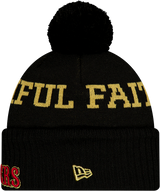 San Francisco 49ers New Era NFL Rivalry Black Cuffed Pom Knit Hat - Pro Jersey Sports
