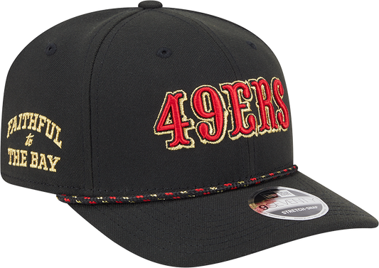 San Francisco 49ers New Era Rivalry Black 9SEVENTY Adjustable Hat - Pro Jersey Sports