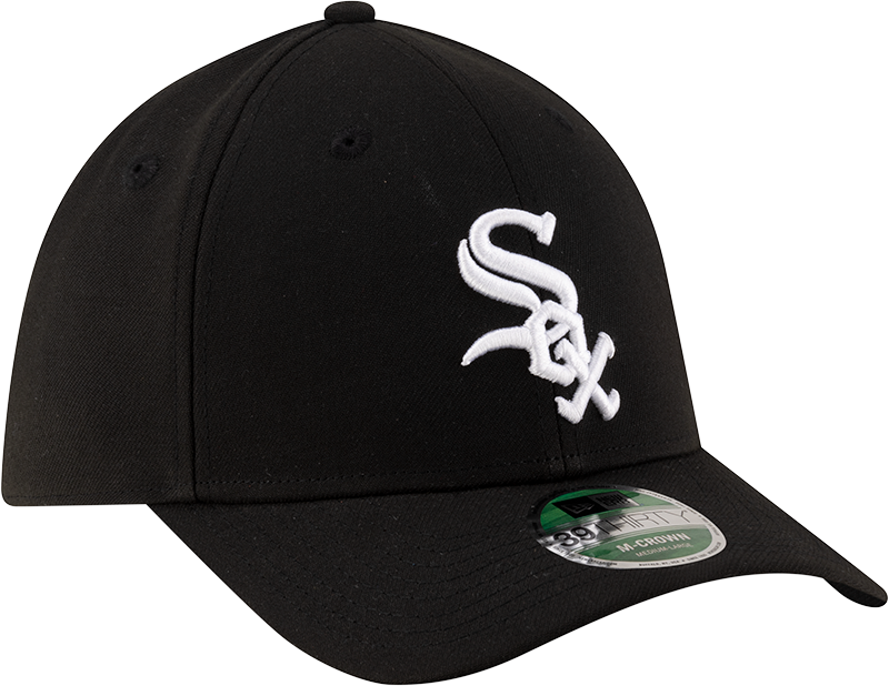 Chicago White Sox New Era M-Crown 39Thirty Player Replica Black Flex Fit Hat