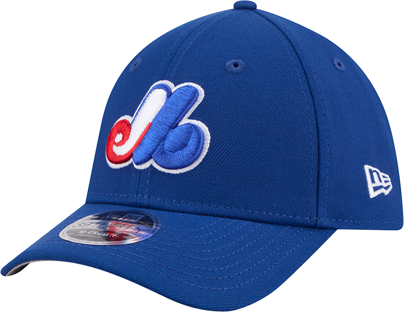Montreal Expos Cooperstown Colletion New Era M-Crown 39Thirty Blue Flex Fit Hat