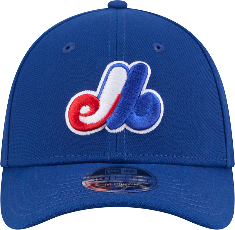 Montreal Expos Cooperstown Colletion New Era M-Crown 39Thirty Blue Flex Fit Hat
