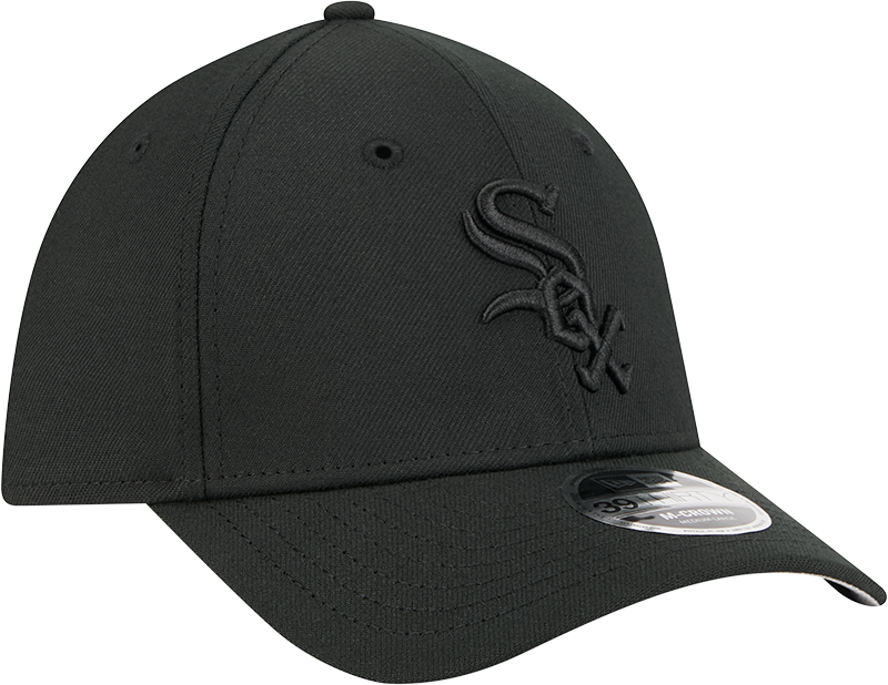 Chicago White Sox New Era M-Crown 39Thirty Tonal Black Flex Fit Hat