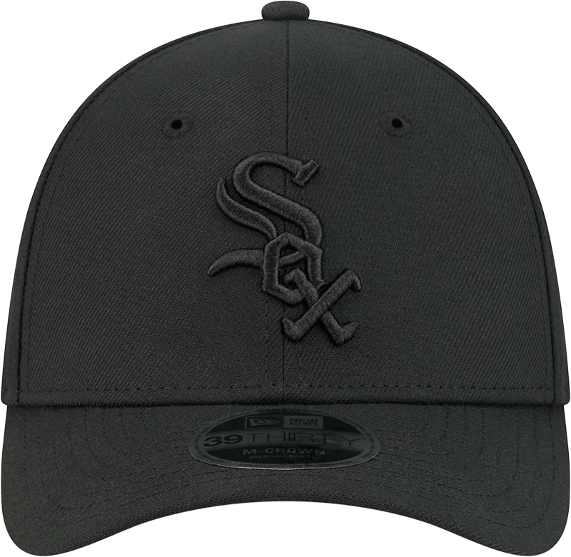 Chicago White Sox New Era M-Crown 39Thirty Tonal Black Flex Fit Hat