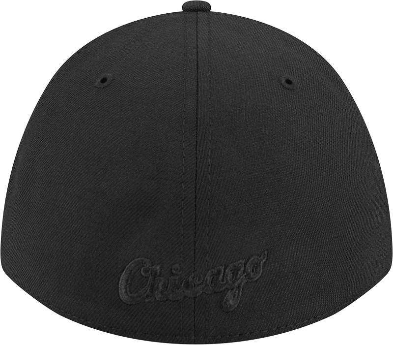 Chicago White Sox New Era M-Crown 39Thirty Tonal Black Flex Fit Hat