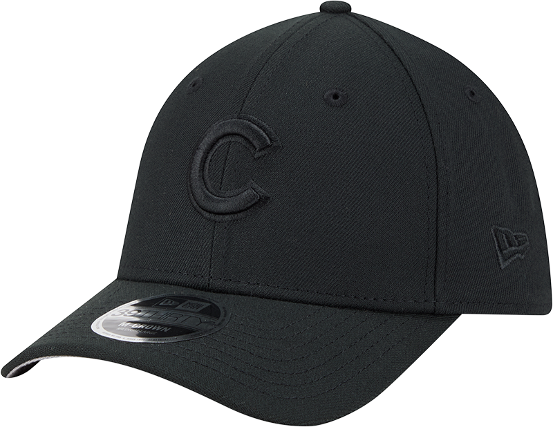 Chicago Cubs New Era M-Crown 39Thirty Black Tonal Flex Fit Hat