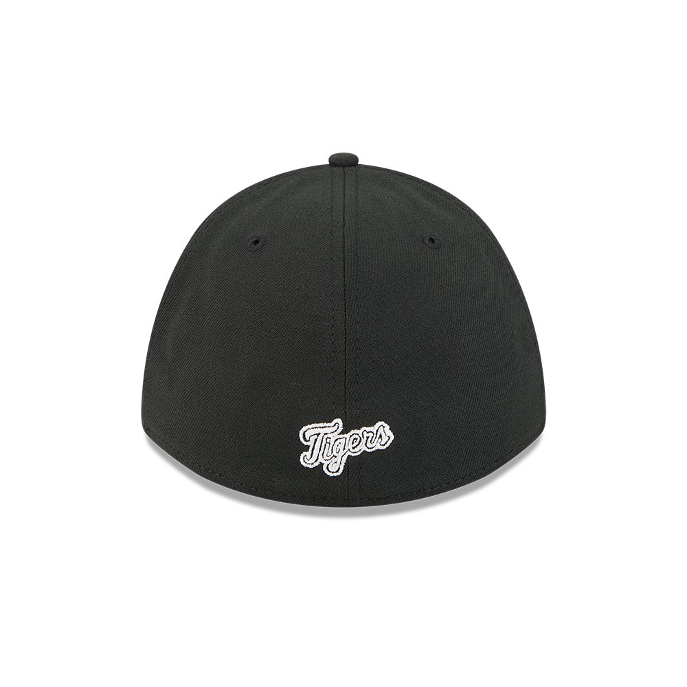 Detroit Tigers M-Crown 39Thirty Black/White Flex Fit Hat