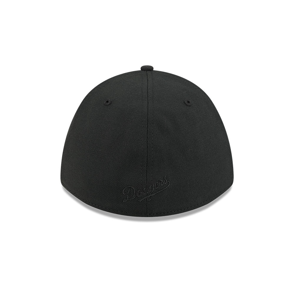 Los Angeles Dodgers M-Crown 39Thirty Tonal Black Flex Fit Hat