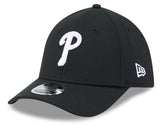 Philadelphia Phillies New Era M-Crown 39Thirty Black/White Flex Fit Hat - Pro Jersey Sports
