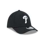 Philadelphia Phillies New Era M-Crown 39Thirty Black/White Flex Fit Hat - Pro Jersey Sports
