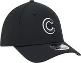 Chicago Cubs New Era M-Crown 39Thirty Black/White Flex Fit Hat - Pro Jersey Sports
