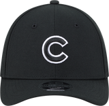 Chicago Cubs New Era M-Crown 39Thirty Black/White Flex Fit Hat - Pro Jersey Sports