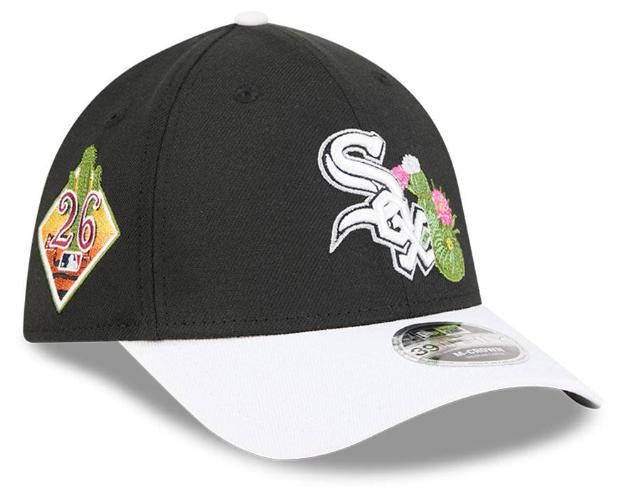 Chicago White Sox New Era 2026 Spring Training M-Crown 39Thirty Player Replica Black/White Flex Fit Hat - Pro Jersey Sports