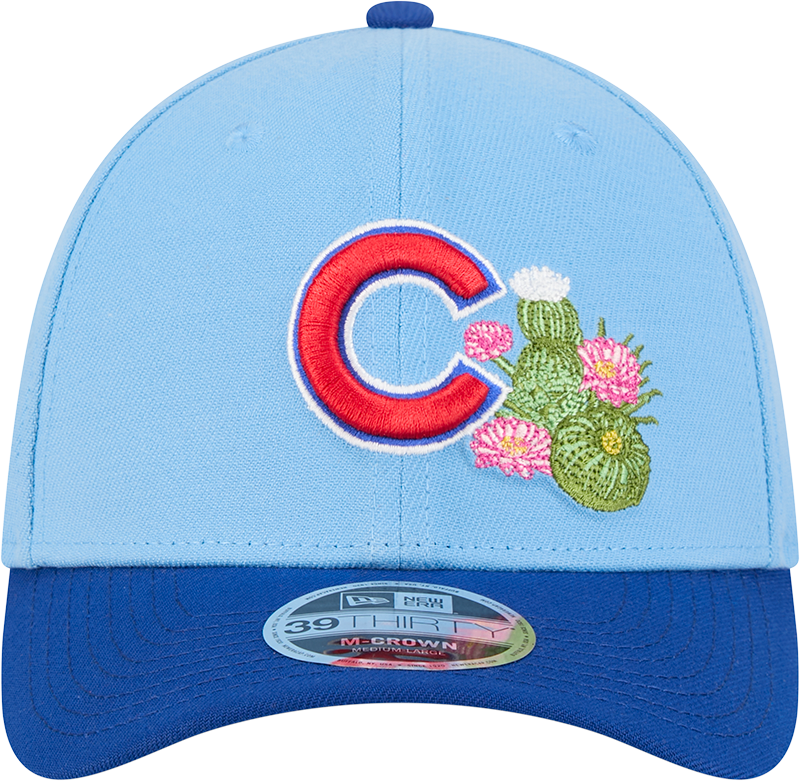 Chicago Cubs New Era 2026 Spring Training M-Crown 39Thirty Player Replica Blue Flex Fit Hat - Pro Jersey Sports