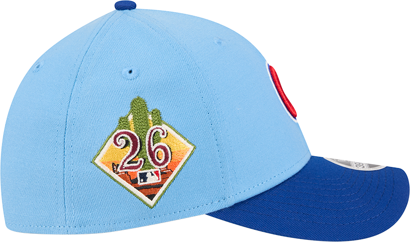 Chicago Cubs New Era 2026 Spring Training M-Crown 39Thirty Player Replica Blue Flex Fit Hat - Pro Jersey Sports
