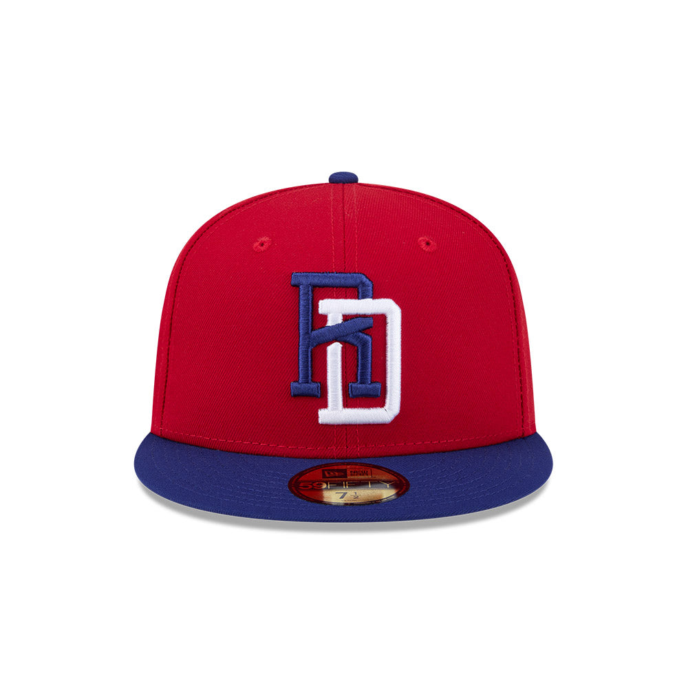 Dominican Republic Baseball New Era 2026 World Baseball Classic 59FIFTY Fitted Hat - Red/Royal