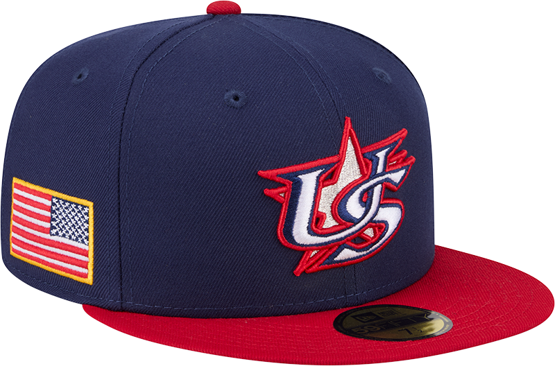 USA Baseball New Era 2026 World Baseball Classic 59FIFTY Fitted Hat - Navy/Red