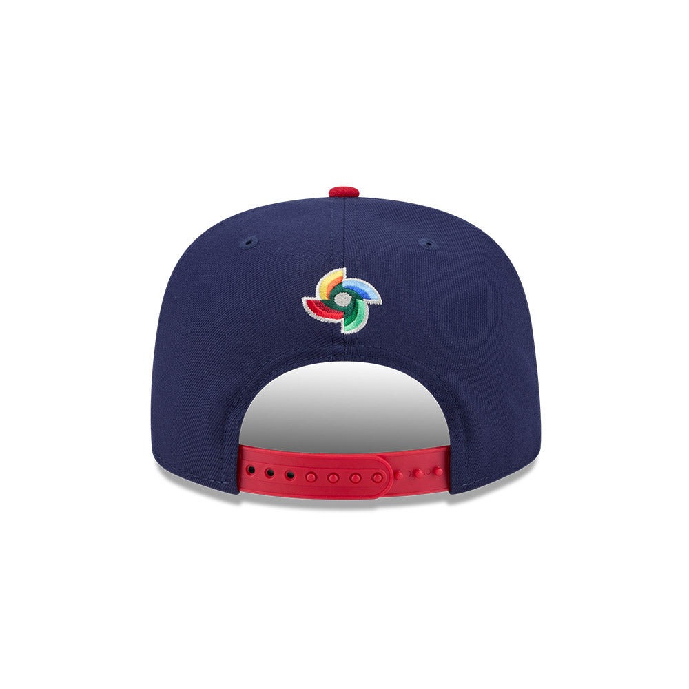 New Era Team USA 2026 World Baseball Classic 9Fifty A-Frame Snap Adjustable Hat - Navy/Red