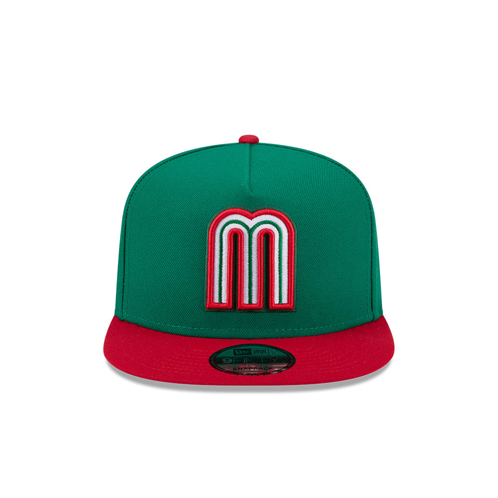 New Era Mexico 2026 World Baseball Classic 9Fifty A-Frame Snap Adjustable Hat - Green/Red - Pro Jersey Sports