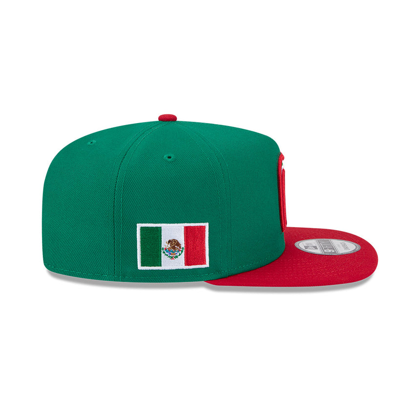 New Era Mexico 2026 World Baseball Classic 9Fifty A-Frame Snap Adjustable Hat - Green/Red - Pro Jersey Sports