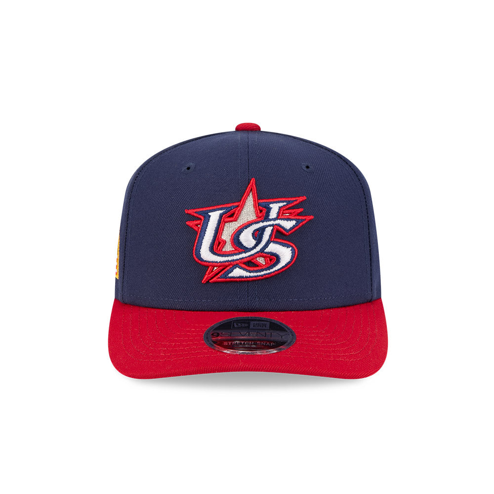 New Era Team USA 2026 World Baseball Classic 9SEVENTY Stretch Snap Adjustable Hat - Navy Blue