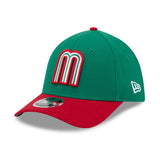 Mexico Baseball New Era 2026 World Baseball Classic M-Crown 39THIRTY Flex Hat - Green/Red - Pro Jersey Sports
