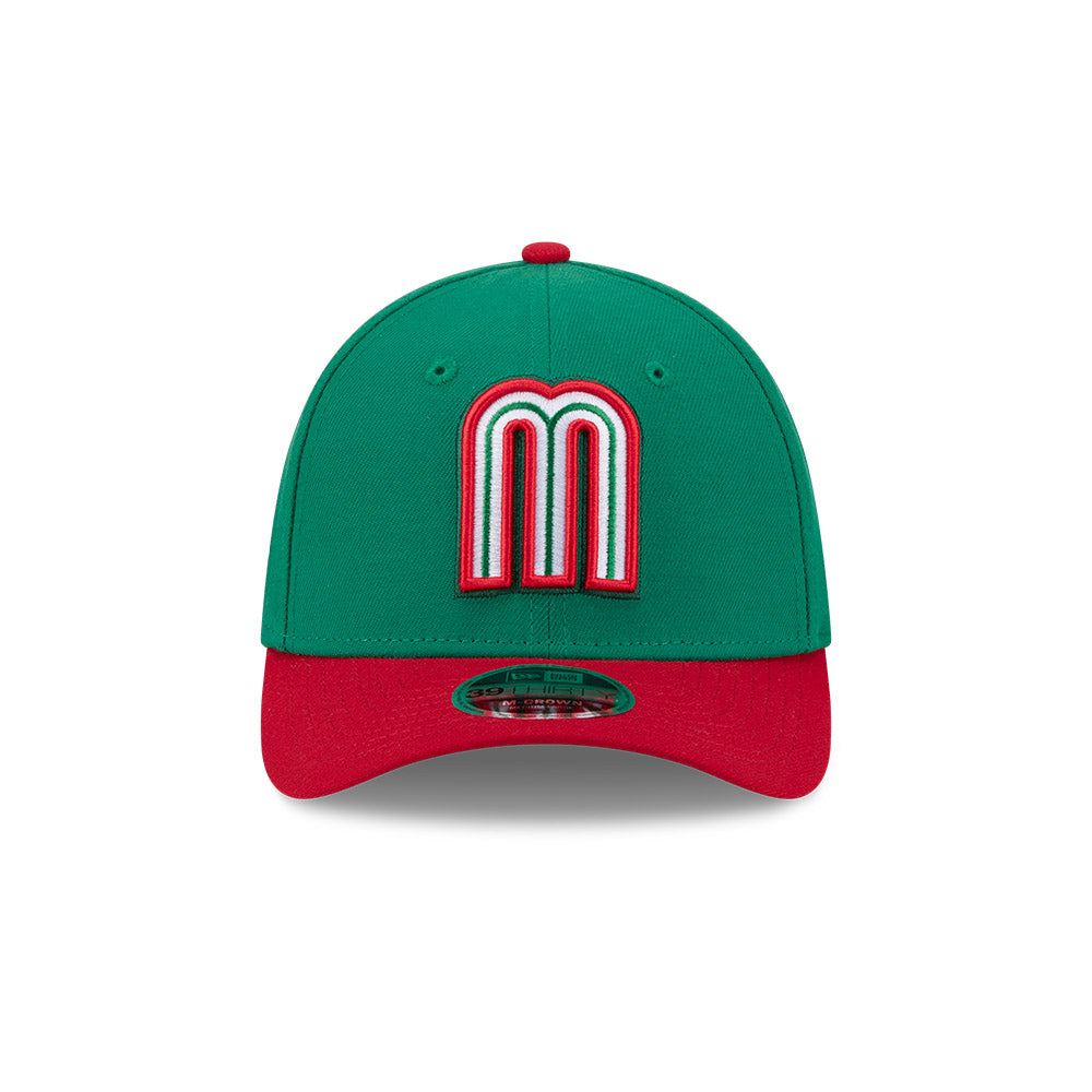 Mexico Baseball New Era 2026 World Baseball Classic M-Crown 39THIRTY Flex Hat - Green/Red