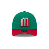 Mexico Baseball New Era 2026 World Baseball Classic M-Crown 39THIRTY Flex Hat - Green/Red - Pro Jersey Sports
