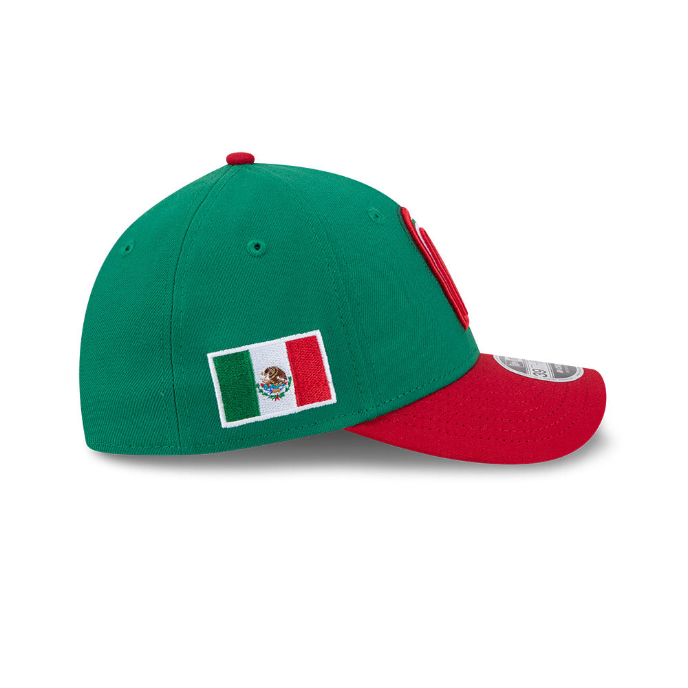 Mexico Baseball New Era 2026 World Baseball Classic M-Crown 39THIRTY Flex Hat - Green/Red