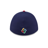 USA Baseball New Era 2026 World Baseball Classic M-Crown 39THIRTY Flex Hat - Navy/Red - Pro Jersey Sports