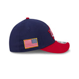 USA Baseball New Era 2026 World Baseball Classic M-Crown 39THIRTY Flex Hat - Navy/Red - Pro Jersey Sports