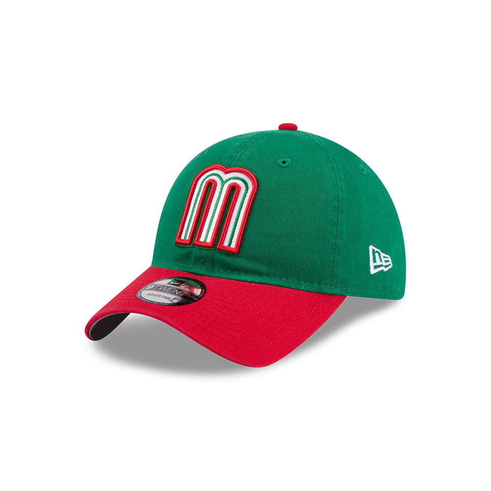 New Era Mexico 2026 World Baseball Classic 9Twenty Slouch Adjustable Hat - Green/Red