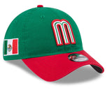 New Era Mexico 2026 World Baseball Classic 9Twenty Slouch Adjustable Hat - Green/Red - Pro Jersey Sports