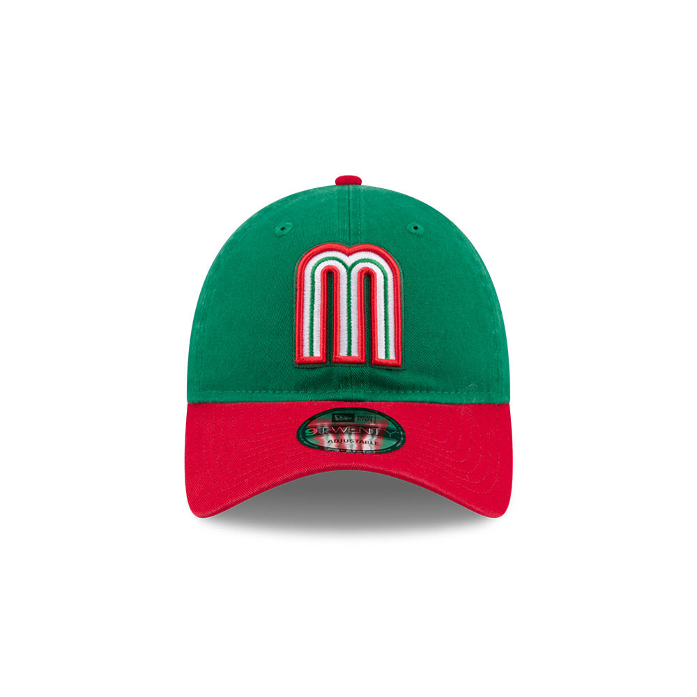 New Era Mexico 2026 World Baseball Classic 9Twenty Slouch Adjustable Hat - Green/Red