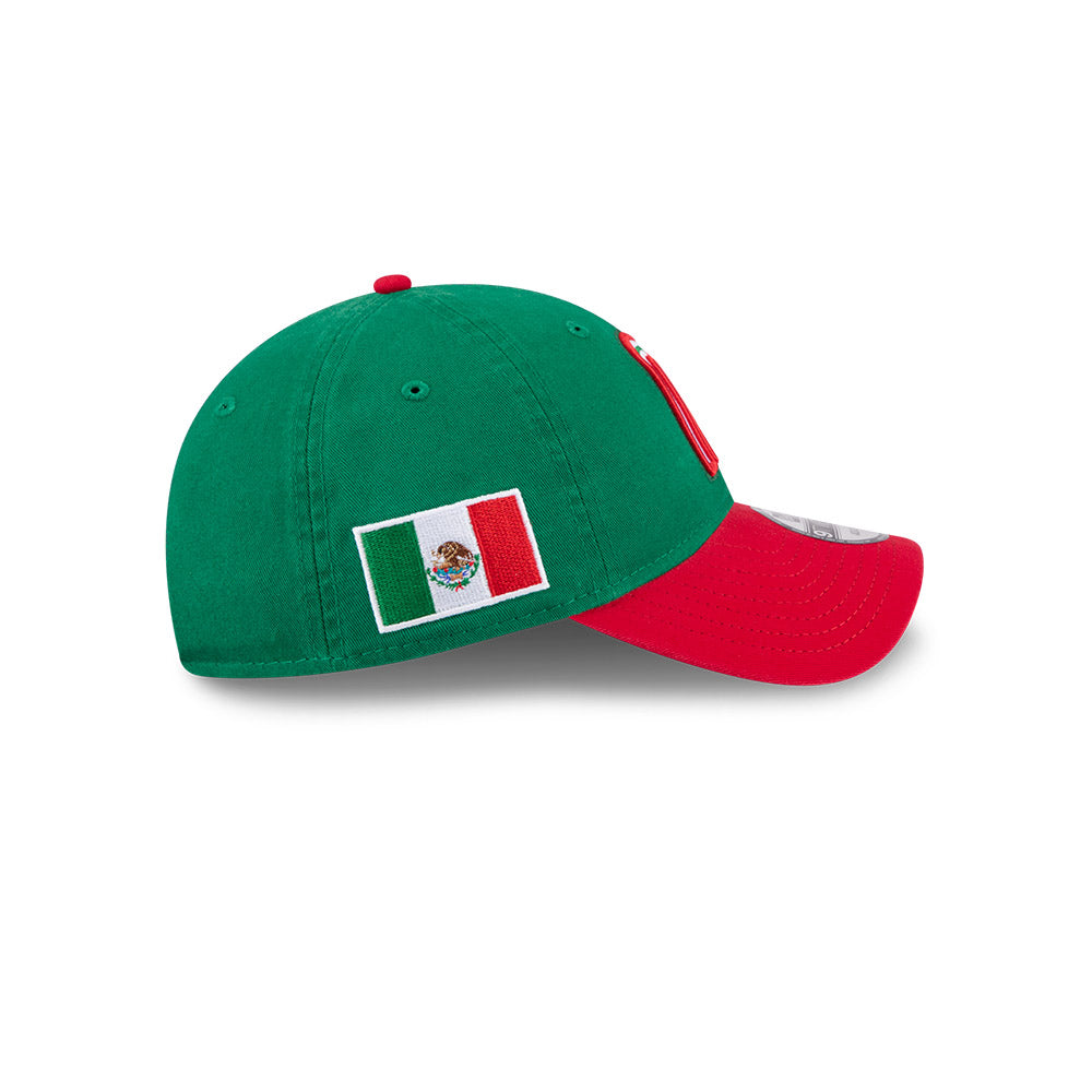 New Era Mexico 2026 World Baseball Classic 9Twenty Slouch Adjustable Hat - Green/Red
