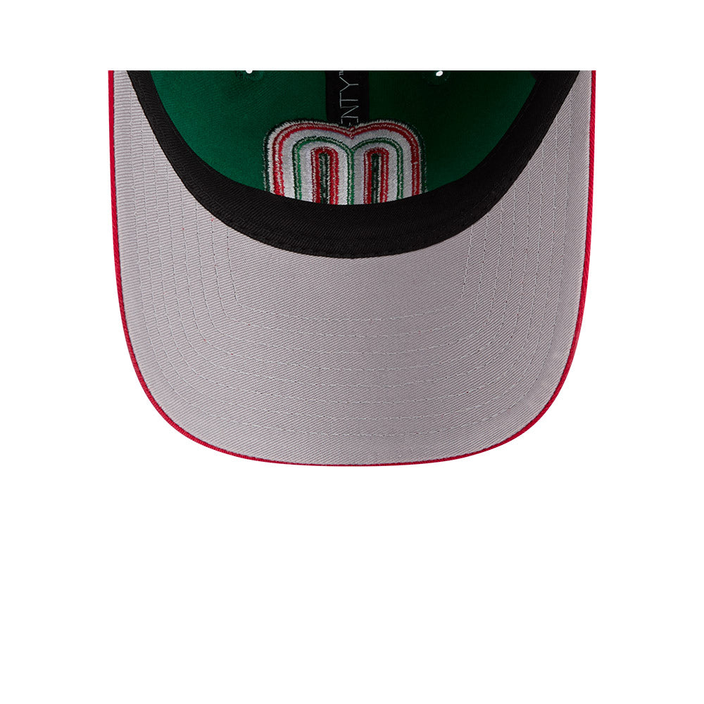 New Era Mexico 2026 World Baseball Classic 9Twenty Slouch Adjustable Hat - Green/Red