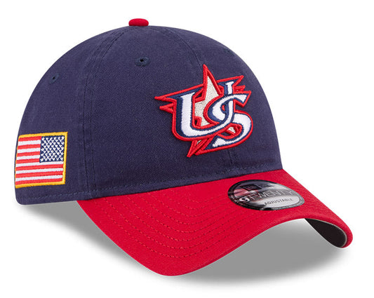 New Era Team USA 2026 World Baseball Classic 9Twenty Slouch Adjustable Hat - Navy Blue