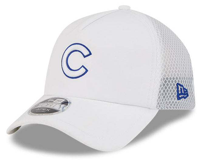 Chicago Cubs New Era 2026 9Forty APEX "C" Logo Snap Adjustable Hat-White - Pro Jersey Sports