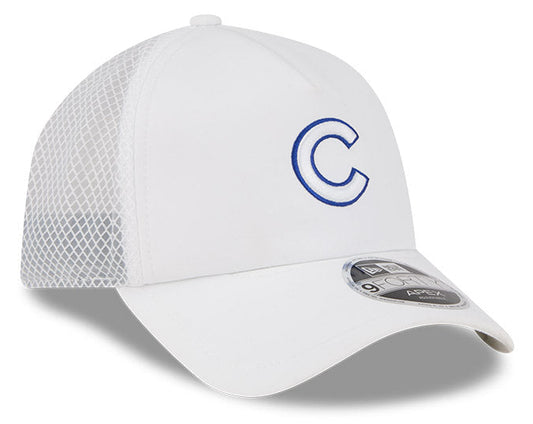 Chicago Cubs New Era 2026 9Forty APEX "C" Logo Snap Adjustable Hat-White - Pro Jersey Sports