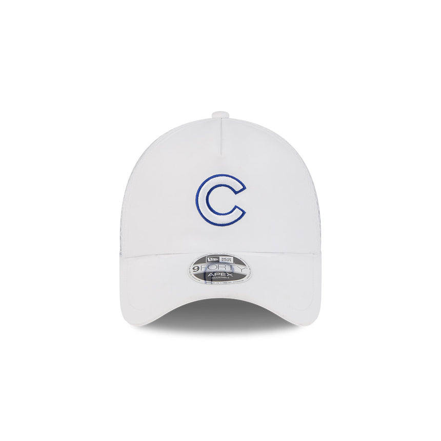 Chicago Cubs New Era 2026 9Forty APEX "C" Logo Snap Adjustable Hat-White - Pro Jersey Sports