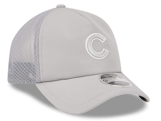 Chicago Cubs New Era 2026 Batting Practice 9Forty APEX "C" Logo Snap Adjustable Hat-Grey - Pro Jersey Sports