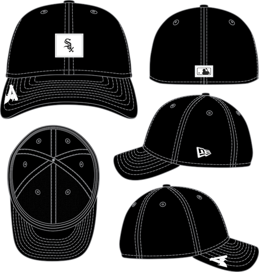 Chicago White Sox New Era 2026 Clubhouse M-Crown 39Thirty Black Flex Fit Hat - Pro Jersey Sports