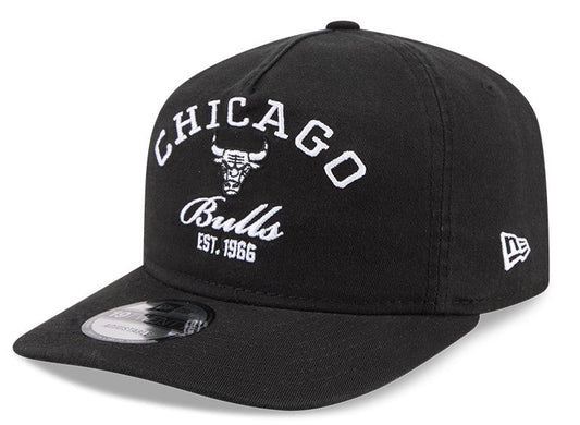 Men's Chicago Bulls New Era Stacked Black 19TWENTY Adjustable Hat