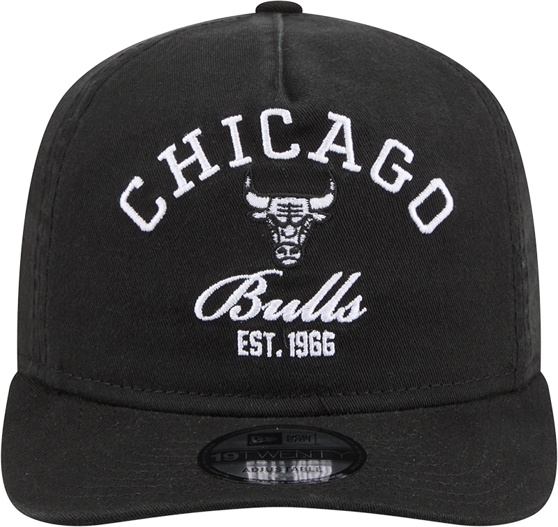 Men's Chicago Bulls New Era Stacked Black 19TWENTY Adjustable Hat