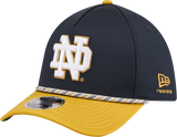 Mens New Era Notre Dame Fighting Irish M-Crown A-Frame Rope 39THIRTY Flex Hat-Gold/Navy - Pro Jersey Sports