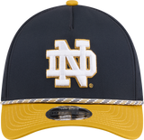 Mens New Era Notre Dame Fighting Irish M-Crown A-Frame Rope 39THIRTY Flex Hat-Gold/Navy - Pro Jersey Sports