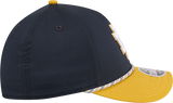 Mens New Era Notre Dame Fighting Irish M-Crown A-Frame Rope 39THIRTY Flex Hat-Gold/Navy - Pro Jersey Sports