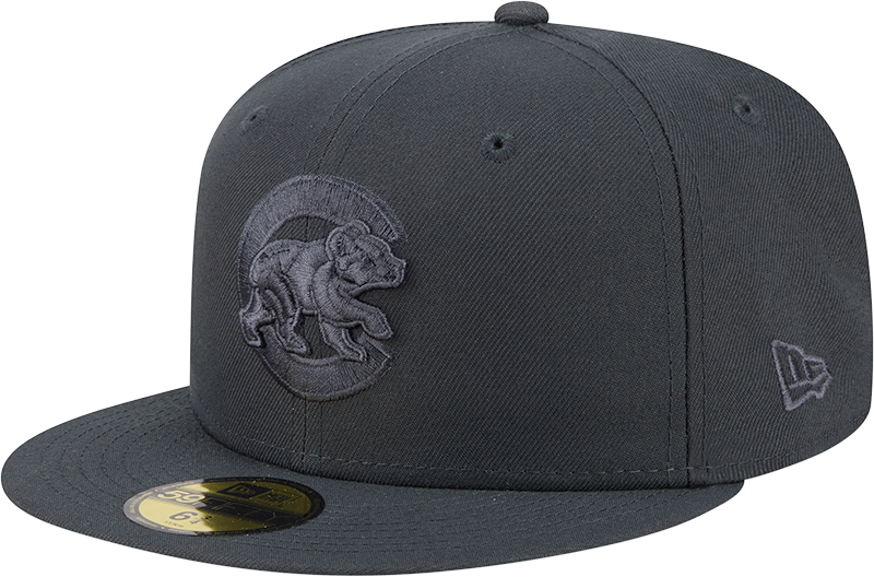 Chicago Cubs Storm Gray Walking Bear Logo 59FIFTY Fitted Cap By New Era